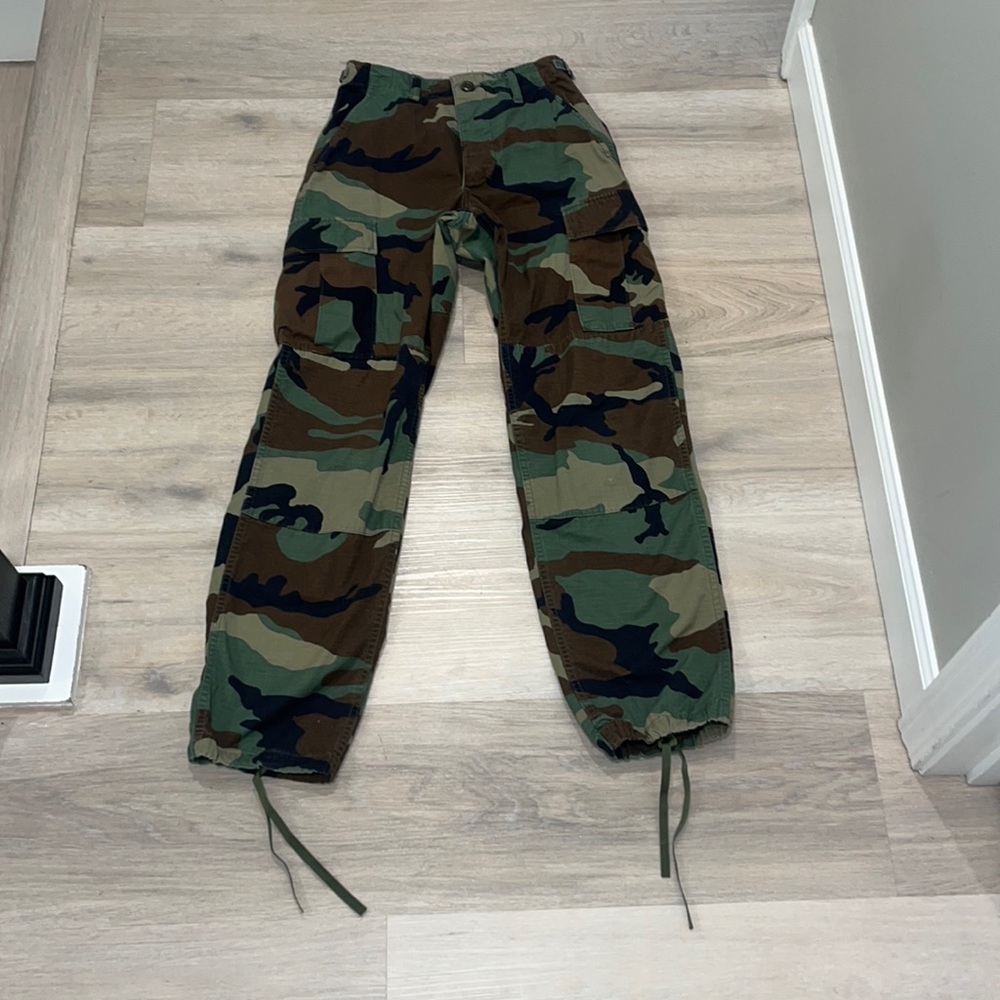 Men’s Women’s Cargo Parachute Trousers Camouflage Woodland Combat